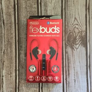 Sentry Red Earbud Bluetooth Headphones Sporty Design